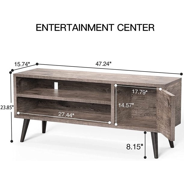 TV Console Table with Storage for 55 inch TV Retro Wood TV Stand & Entertainment Center for Living Room Bedroom - Walmart.com