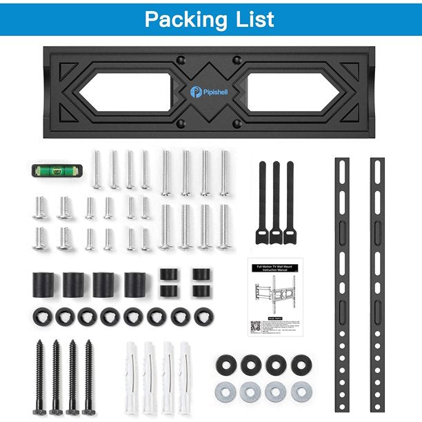 Full Motion TV Wall Mount for Most 26-60 Inch TVs Single Articulating Arms TV Bracket, Hold up to 77lbs, Max 400x400mm, Support Swivel, Tilt, Level Adjustment - Walmart.com