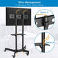 Myfurnideal Mobile TV Cart with Wheels Height Adjustable Rolling TV Stand for 23 to 60 inch Flat Panel TVs, Black - Walmart.com