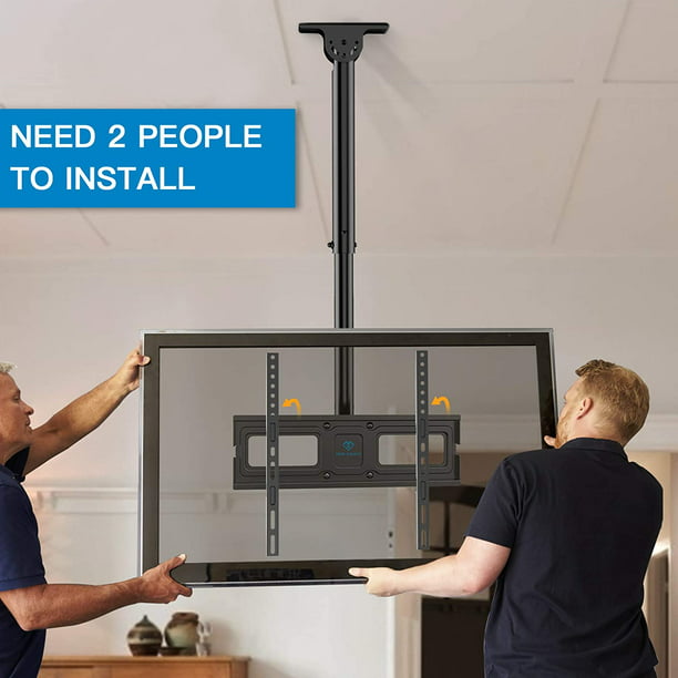 Ceiling TV Mount for 26-65 inch TVs Hanging Full Motion TV Mount Bracket, Holds up to 110lbs, Max 400x400mm