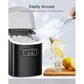 Portable Ice Makers Countertop, 9pcs/6min, 26lbs/24h, w/ 2 Sizes Bullet-Shaped Ice, Self-Cleaning, w/Scoop & Basket for Home, Kitchen, Office, Bar, Party, Black - Walmart.com