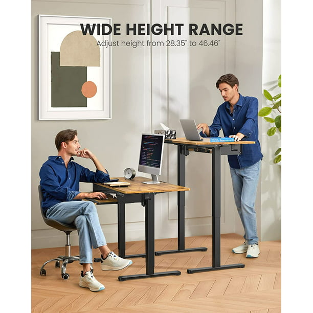 Electric Standing Desk with Keyboard Tray 55 x 28 Inches Height Adjustable Sit Stand up Desk Memory Computer Home Office Desk - Walmart.com