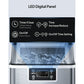 Ice Makers Countertop, 24pcs/13min, 45lbs/24h, 2 Ways to Add Water, Self-Cleaning, w/Scoop & Basket for Home, Kitchen, Office, Bar, Party - Walmart.com