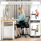 47" Computer Desk with Monitor Stand, Storage Shelves and Keyboard Tray Studying Writing Table for Home Office, Bamboo - Walmart.com