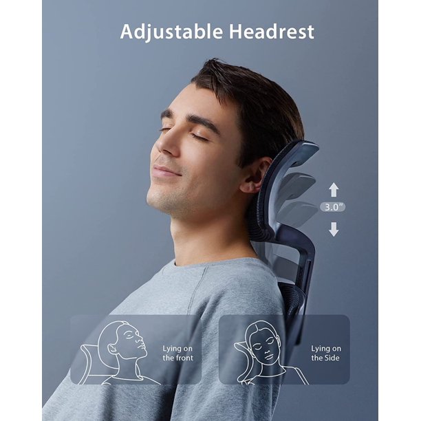 Ergonomic Office Chair High Back Mesh Computer Chair with Lumbar Support, Adjustable Armrest, Backrest and Headrest, Black - Walmart.com
