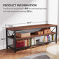 Myfurnideal TV Stand for 60" TV 3-Tier Entertainment Center with Storage for Living Room, Cherry - Walmart.com