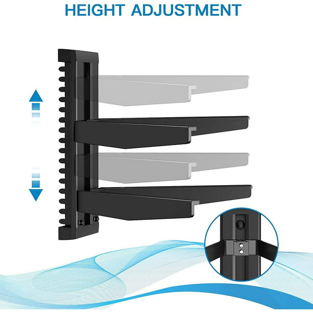 Floating AV Shelf Double Wall Mount TV Shelf - Holds up to 17.6lbs - DVD DVR Component Shelf - Perfect for Xbox, Projector, WiFi Router, Game Console and Cable Box - Walmart.com
