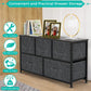 5 Drawer Fabric Dresser Wide Storage Tower with Wood Top Organizer Unit for Closet, Hallway, Entryway, Nursery Room, Bedroom, Living Room - Walmart.com