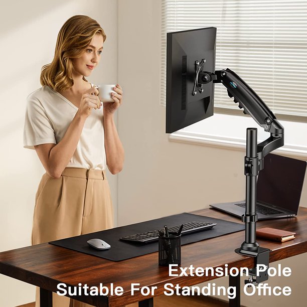 Myfurnideal Single Monitor Mount Fits 13-32'' Monitor with Height Adjustable Monitor Arm, Hold up to 19.8lbs - Walmart.com
