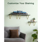 Myfurnideal 3 Sets Floating Shelves Wall Mounted Shelves for Bedroom, Living Room, Bathroom, Kitchen, Black - Walmart.com