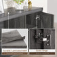 Farmhouse TV Stand for 50 Inch TVs Wood Media TV Console Cabinet with Storage, Grey - Walmart.com