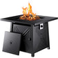 32" Gas Fire Pits Table 2 in 1 Propane Fire Pit W/ Lid and Lava Rock for Outside, 50,000 BTU, Black - Walmart.com