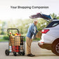 Myfurnideal Shopping Cart Folding Steel Rolling Laundry Basket with 176 lbs Large Capacity - Walmart.com