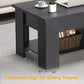 39.4" Lift Top Coffee Table with Storage Compartment and Shelves for Living Room, Black - Walmart.com