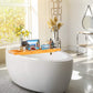 Pipishell Bath Tray Bamboo Bathtub Tray Caddy Expandable Wood Tray with Wine Glass Holder, Reading Holder, and Phone Slot for Bathtubs - Walmart.com