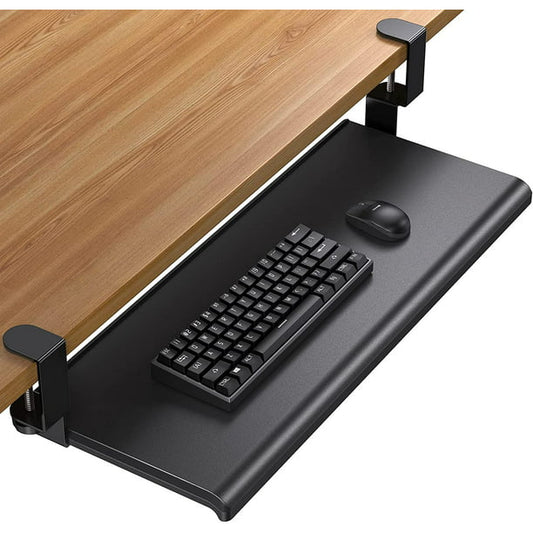 Keyboard Tray Under Desk with C Clamp 27 inch Keyboard Stand Slide Pull Out for Home or Office - Walmart.com