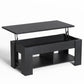 39.4" Lift Top Coffee Table with Storage Compartment and Shelves for Living Room, Black - Walmart.com