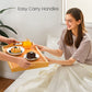 Bamboo Bed Tray Table with Foldable Legs 21.7 x 14 inches Large Portable Breakfast Tray for Sofa, Bed, Working, Eating, Reading - Walmart.com