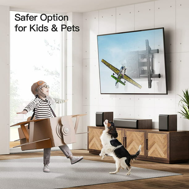 Full Motion TV Wall Mount for Most 37-75 Inch Flat Wall Bracket TV Mount with Articulating Arms, Holds up to 132lbs, Max 600x400mm - Walmart.com