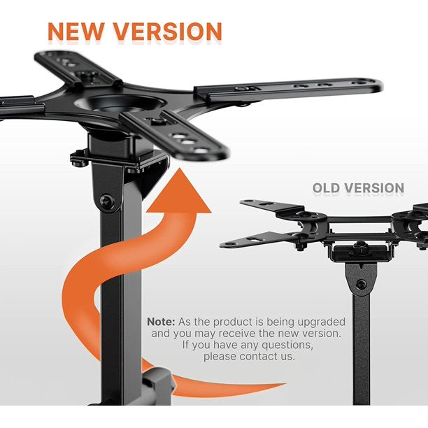 Full Motion TV Wall Mount Bracket for Most 17-42 Inch Flat Curved TVs & Monitors, Max 200x200mm, Hold up to 44lbs - Walmart.com