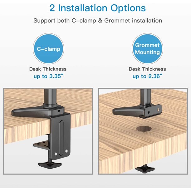 Myfurnideal Single Monitor Mount for 17-32 Inch Screen Adjustable Monitor Stand with Articulating Gas Spring Arm, Holds up to 17.6lbs - Walmart.com