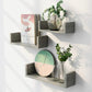 Myfurnideal 3 Sets Floating Shelves Wall Mounted U Shelf Grey Storage Shelves for Bathroom, Bedroom, Living Room, Kitchen - Walmart.com