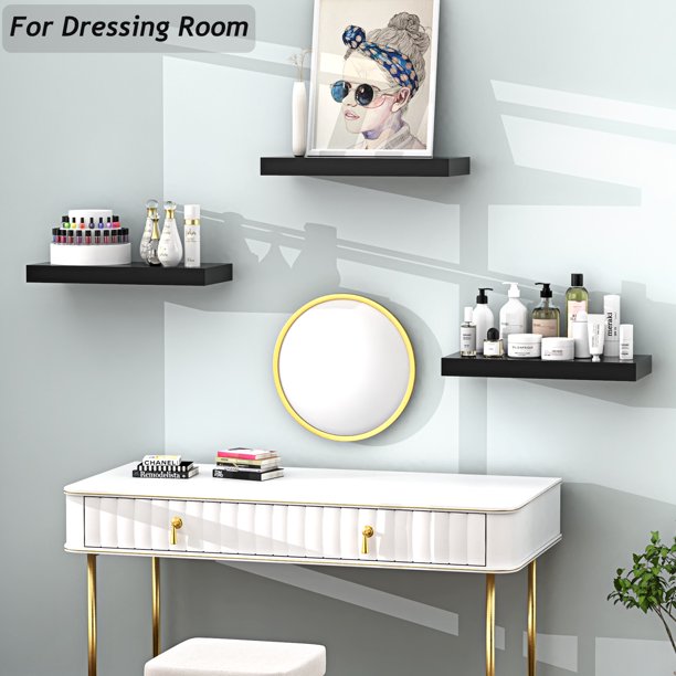 Myfurnideal 3 Packs Floating Shelves with Invisible Brackets Wall Mounted Shelves for Bedroom, Bathroom, Living Room, Kitchen - Walmart.com