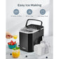 Countertop Ice Maker Machine with Handle, 9pcs/6min, 26lbs/24h, Self-Cleaning, W/2 Sizes Bullet-Shaped Ice, W/Scoop & Basket, Black - Walmart.com