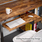 47" Computer Desk with Monitor Stand, Storage Shelves and Keyboard Tray Studying Writing Table for Home Office, Rustic Brown - Walmart.com