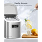 Portable Ice Makers Countertop, 9pcs/6min, 26lbs/24h, w/ 2 Sizes Bullet-Shaped Ice, Self-Cleaning, w/Scoop & Basket for Home, Kitchen, Office, Bar, Party, Silver - Walmart.com