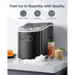 Portable Ice Makers Countertop, 9pcs/6min, 26lbs/24h, w/ 2 Sizes Bullet-Shaped Ice, Self-Cleaning, w/Scoop & Basket for Home, Kitchen, Office, Bar, Party, Black - Walmart.com