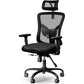 Ergonomic Office Chair with Lumbar Support, Adjustable Armrest, Backrest and Headrest, Black - Walmart.com