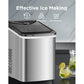 Ice Makers Portable Countertop, 26lbs/24h, 9pcs/6min, w/ 2 Sizes Bullet-Shaped Ice, Self-Cleaning, w/Scoop & Basket for Home, Kitchen, Office, Bar - Walmart.com