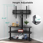 Swivel Floor TV Stand with 3 Storage Shelves for 32-65 inch TVs Height Adjustable Corner TV Stand w/Cable Management, Max 600x400mm, Hold up to 110lbs - Walmart.com