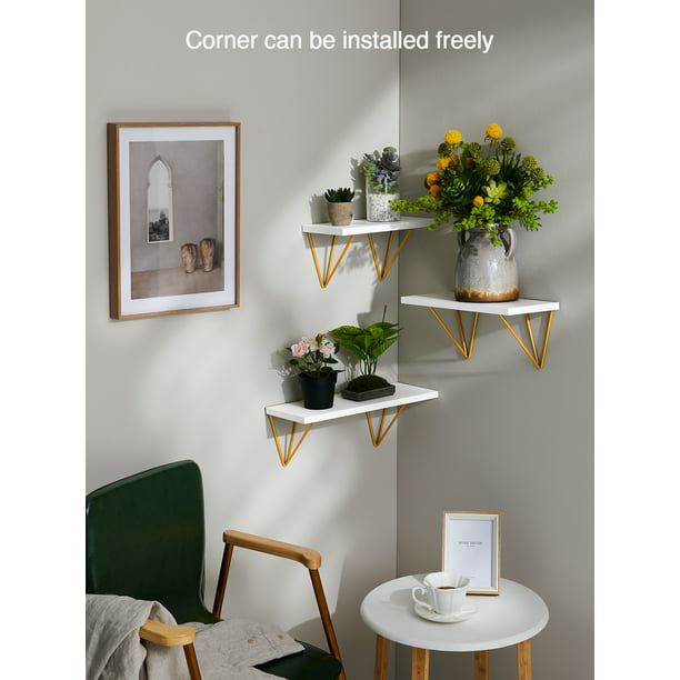 Myfurnideal 3 Sets Floating Shelves Wall Mounted Shelves for Bedroom, Living Room, Bathroom, Kitchen - Walmart.com