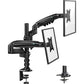 Myfurnideal Dual Monitor Stand Mount for 17-32 Inch Height Computer Screen Adjustable Gas Spring Double Arm Monitor Mount Desk Stand with Clamp - Walmart.com