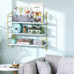 Myfurnideal Floating Shelf Adjustable Wall Mounted Shelves with 3 Panels for Living Room, Bedroom, Bathroom, Kitchen - Walmart.com