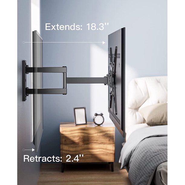 Myfurnideal Full Motion TV Wall Mount for 26-55 Inch TVs Wall Mount TV Brackets with Articulating Arms Swivels Tilt Extension, Hold Up to 88 lbs - Walmart.com