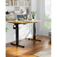 Electric Standing Desk with Wheels 55 x 24 Inch Height Adjustable Computer Stand Up Table for Home Office, Vintage Brown - Walmart.com