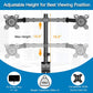 Myfurnideal Dual Monitor Stand for 17-32 inch LCD Screen Adjustable Monitor Mount with Swivel and Tilt, Hold up to 26lbs - Walmart.com