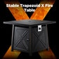 32" Gas Fire Pits Table 2 in 1 Propane Fire Pit W/ Lid and Lava Rock for Outside, 50,000 BTU, Black - Walmart.com