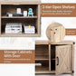 Console Cabinet for 65 Inch TVs with Media Shelves TV Stand Entertainment Center for Soundbar Barn Door TV Stand with Storage for Living Room - Walmart.com