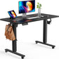 Electric Standing Desk with Wheels 55 x 24 Inch Height Adjustable Computer Stand Up Table for Home Office, Black - Walmart.com