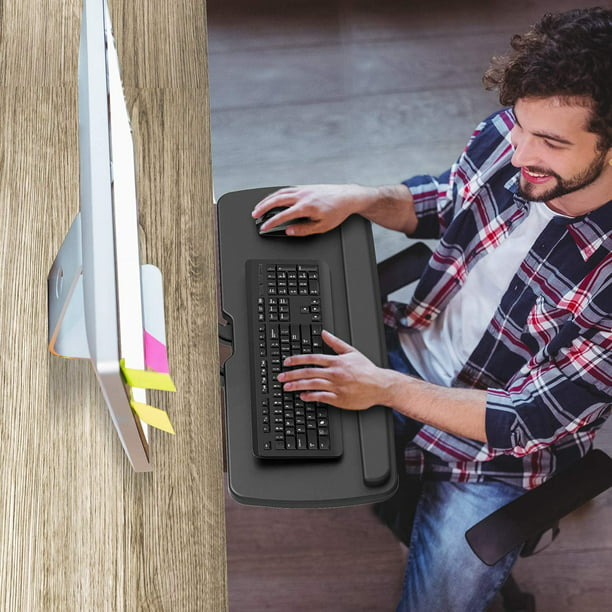 Myfurnideal Keyboard Tray Under Desk Adjustable Ergonomic Sliding Keyboard & Mouse Tray for Home Office - Walmart.com