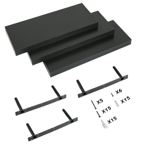 Myfurnideal 3 Packs Floating Shelves with Invisible Brackets Wall Mounted Shelves for Bedroom, Bathroom, Living Room, Kitchen - Walmart.com
