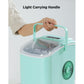 Ice Makers Countertop with Handle, 9pcs/6min, 26lbs/24h, w/ 2 Sizes Bullet-Shaped Ice, Self-Cleaning, w/Scoop & Basket for Home, Kitchen, Office, Bar, Party, Green - Walmart.com