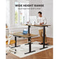 Electric Standing Desk with Drawer Height Adjustable Computer Stand Up Table for Home Office, 48x24 Inches, Vintage Brown - Walmart.com