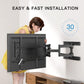 Full Motion TV Wall Mount Bracket for Most 17-55 Inches Flat Curved TVs, Holds up to 88lbs, Max 400mmX400mm - Walmart.com