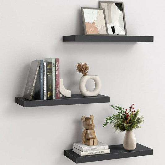 Myfurnideal 3 Packs Floating Shelves with Invisible Brackets Wall Mounted Shelves for Bedroom, Bathroom, Living Room, Kitchen - Walmart.com