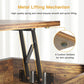 39.4" Lift Top Coffee Table with Storage Compartment and Shelves for Living Room, Vintage Brown - Walmart.com